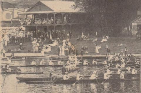 Boating on the Torrens River, Adelaide, South Australia - circa 1905